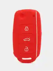 Красный силиконовый чехол на выкидной ключ Volkswagen