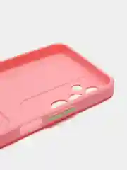Пудровый силиконовый чехол для Tecno Pova 4, Пова 4, c отсеком для карт, прозрачный