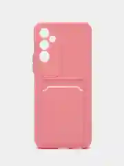 Пудровый силиконовый чехол для Tecno Pova 4, Пова 4, c отсеком для карт, прозрачный