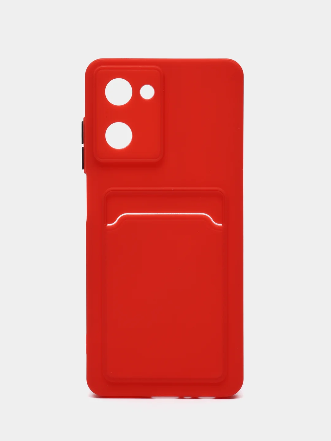 Красный силиконовый чехол для Realme 10 4G, c отсеком для карт
