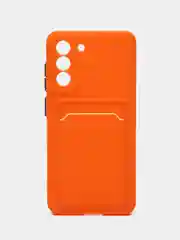 Оранжевый чехол для Samsung Galaxy S21 FE, S21FE (Самсунг Галакси С21 ФЕ, С21ФЕ), силиконовый