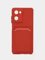 Коралловый силиконовый чехол для Realme 10 4G, c отсеком для карт