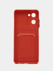 Голубой силиконовый чехол для Realme 10 4G, c отсеком для карт