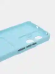 Голубой чехол Realme 10 Pro+ 5G 10 Pro Plus 5G Реалми 10 Про Плюс, с карманом для карт, прозрачный