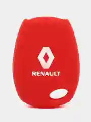 Красный силиконовый чехол на ключ Renault