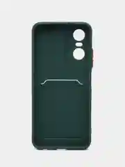 Тёмно-зелёный силиконовый чехол для Tecno POP 6 Pro (Техно Поп 6 Про), прозрачный