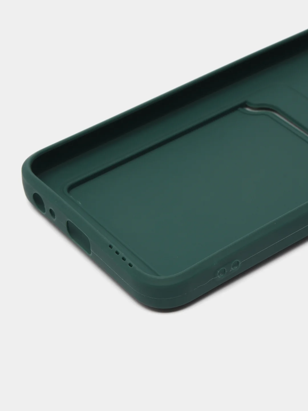 Тёмно-зелёный силиконовый чехол для Tecno POP 6 Pro (Техно Поп 6 Про), прозрачный