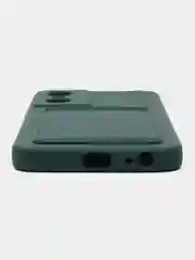 Тёмно-зелёный силиконовый чехол для Tecno POP 6 Pro (Техно Поп 6 Про), прозрачный