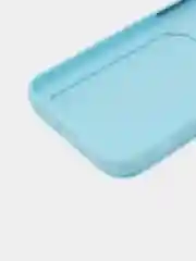 Голубой чехол для iPhone 13 Pro (Айфон 13 Про), силиконовый, с защитой камеры