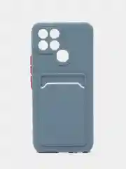 Синий меланж силиконовый чехол для Infinix Smart 6 (Инфиникс Смарт 6)