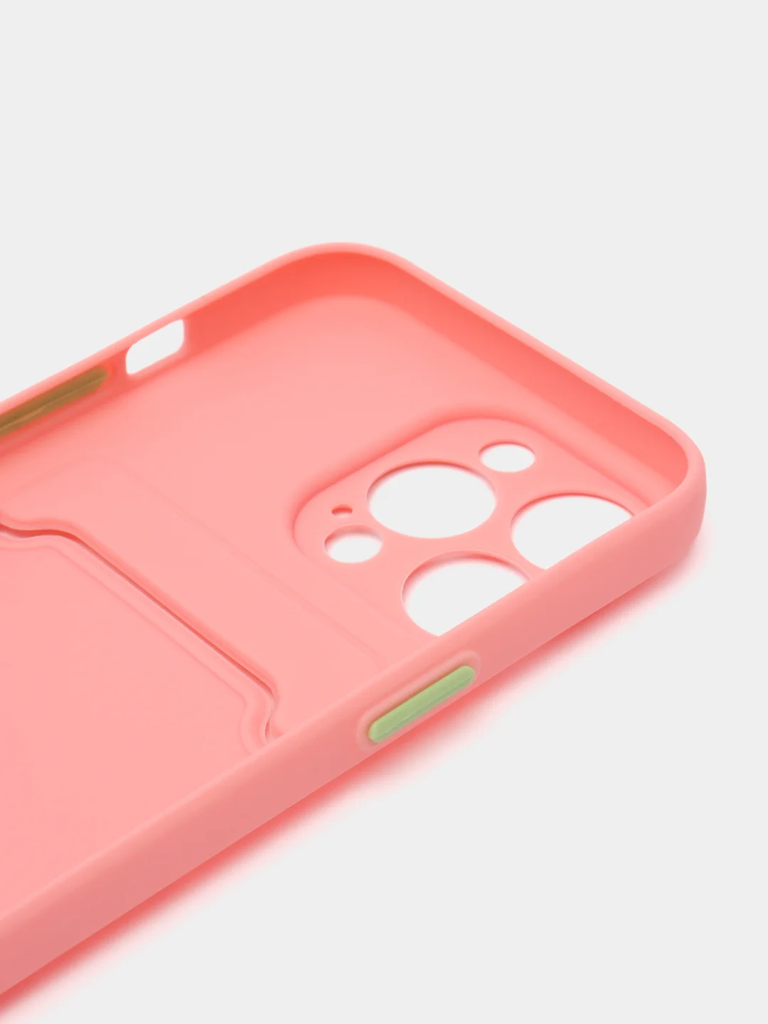 Пудровый чехол для iPhone 13 Pro (Айфон 13 Про), силиконовый, с защитой камеры
