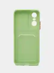 Зеленый силиконовый чехол для Tecno POP 6 Pro (Техно Поп 6 Про), прозрачный