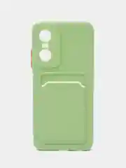 Зеленый силиконовый чехол для Tecno POP 6 Pro (Техно Поп 6 Про), прозрачный
