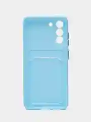 Голубой чехол для Samsung Galaxy S21 FE, S21FE (Самсунг Галакси С21 ФЕ, С21ФЕ), силиконовый