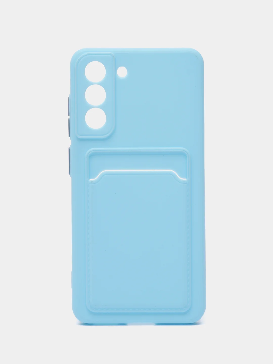 Голубой чехол для Samsung Galaxy S21 FE, S21FE (Самсунг Галакси С21 ФЕ, С21ФЕ), силиконовый