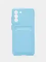 Голубой чехол для Samsung Galaxy S21 FE, S21FE (Самсунг Галакси С21 ФЕ, С21ФЕ), силиконовый