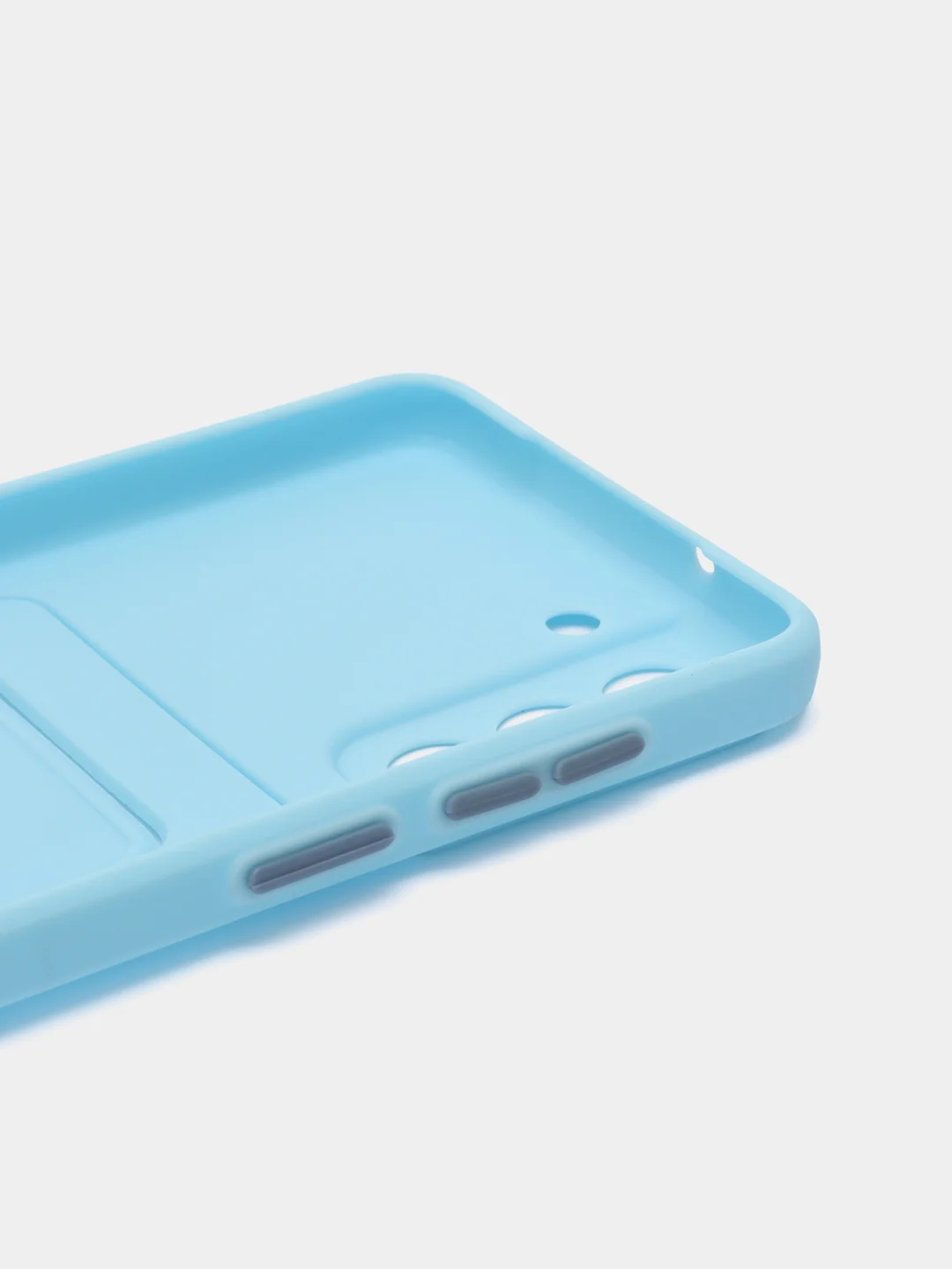 Голубой чехол для Samsung Galaxy S21 FE, S21FE (Самсунг Галакси С21 ФЕ, С21ФЕ), силиконовый