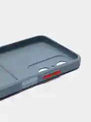 Синий меланж силиконовый чехол для Tecno POP 6 Pro (Техно Поп 6 Про), прозрачный
