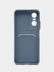 Синий меланж силиконовый чехол для Tecno POP 6 Pro (Техно Поп 6 Про), прозрачный