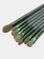 Зеленый набор кистей для макияжа, 13 штук