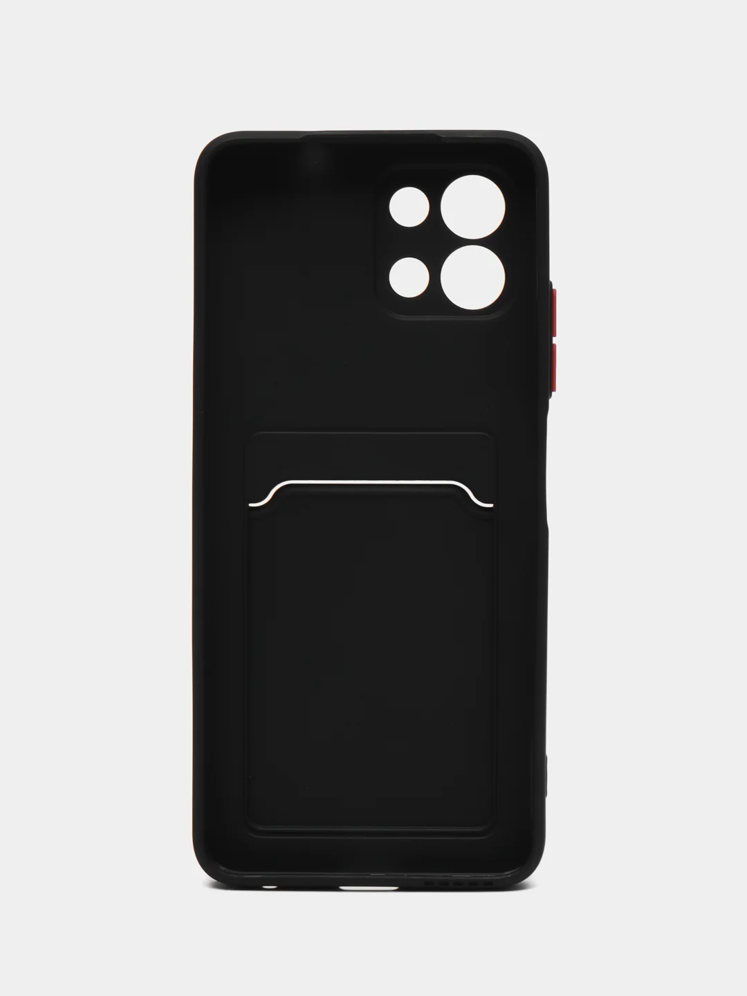Черный силиконовый чехол для Infinix Hot 11 2022 (Хот 11 2022), картхолдер, матовый