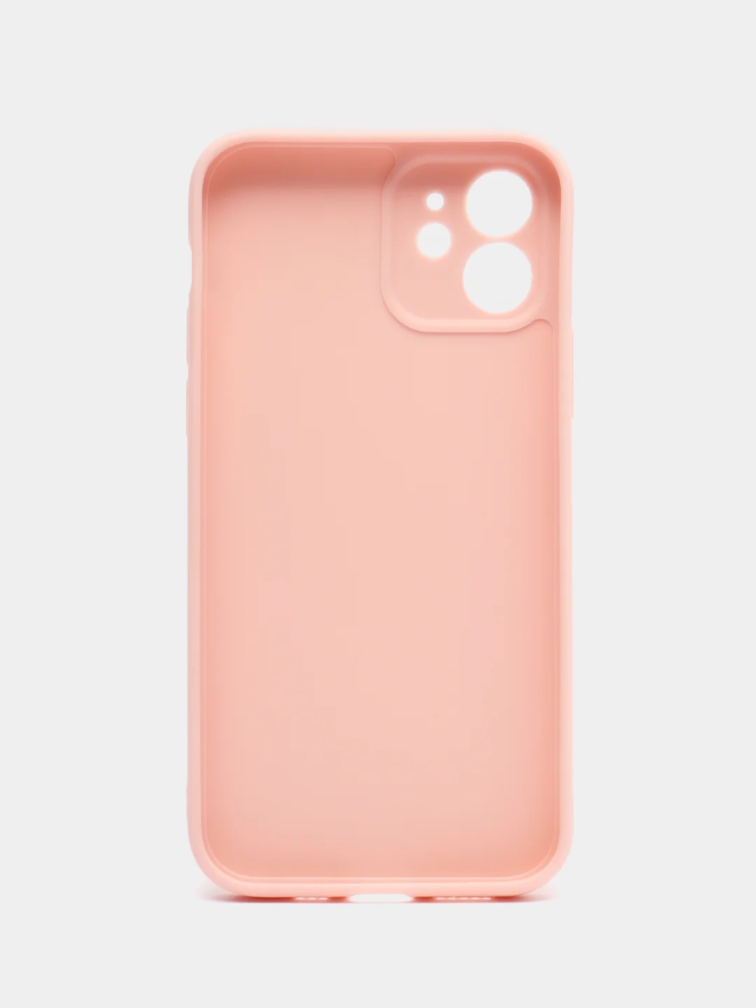 Пудровый чехол для iPhone 12 (Айфон 12), прозрачный, c защитой камеры