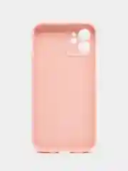 Пудровый чехол для iPhone 12 (Айфон 12), прозрачный, c защитой камеры