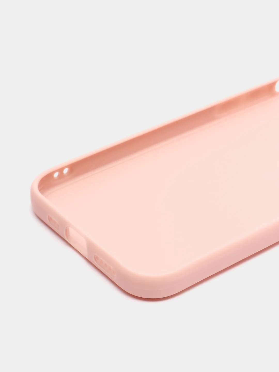 Пудровый чехол для iPhone 12 (Айфон 12), прозрачный, c защитой камеры