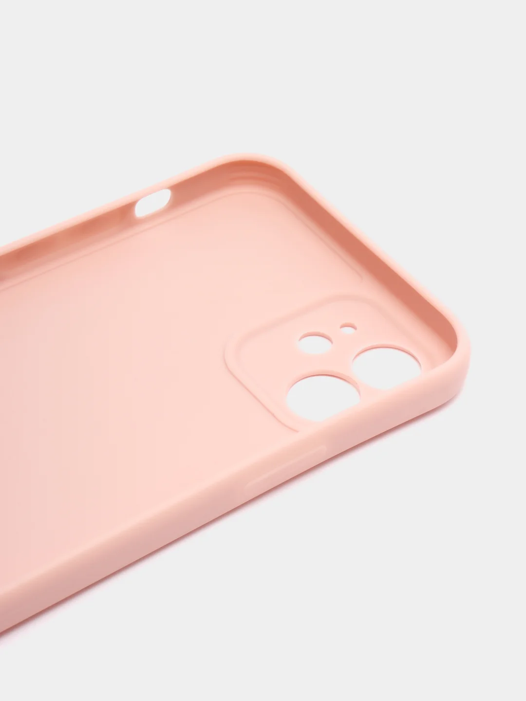 Пудровый чехол для iPhone 12 (Айфон 12), прозрачный, c защитой камеры