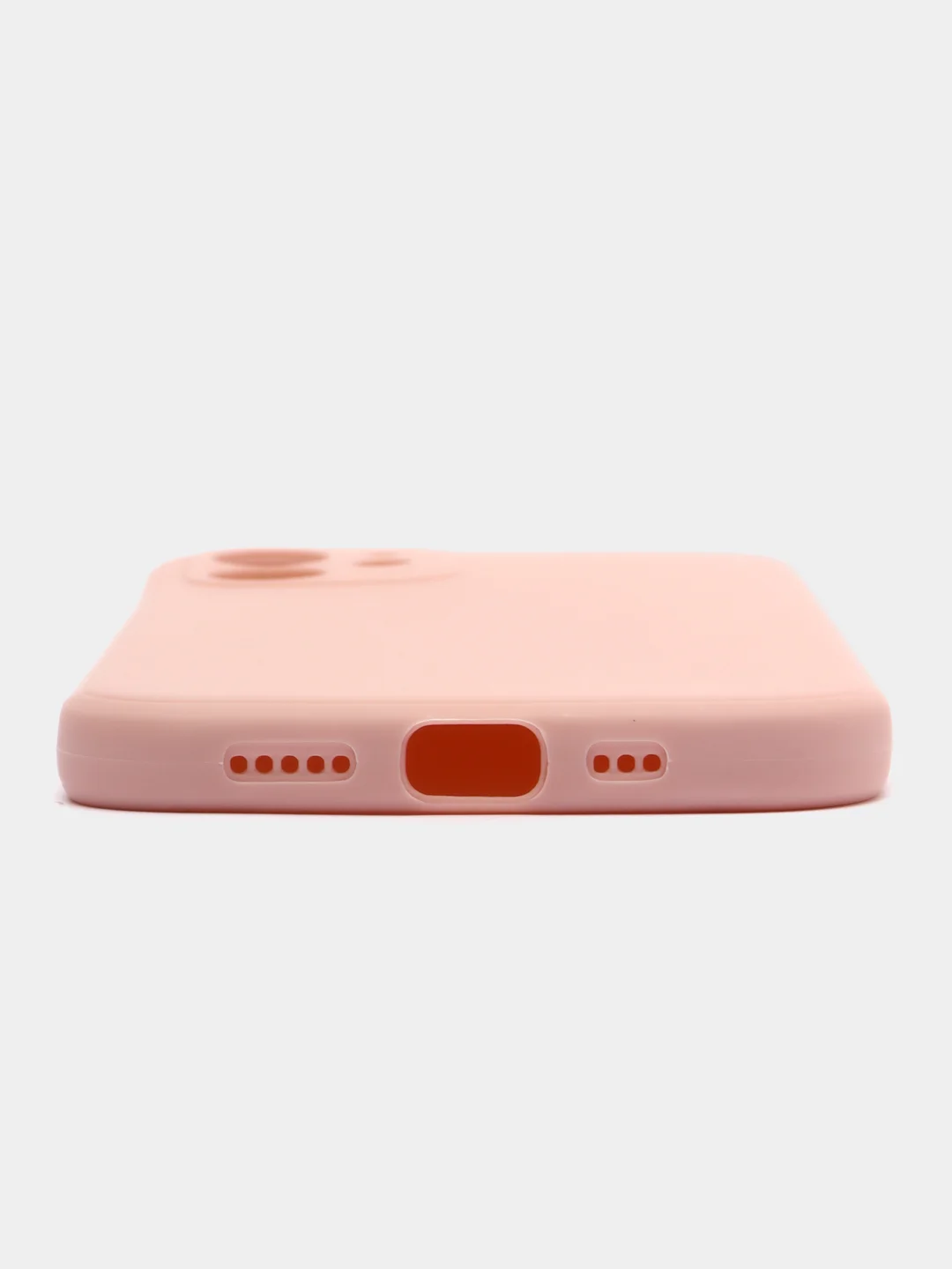 Пудровый чехол для iPhone 12 (Айфон 12), прозрачный, c защитой камеры