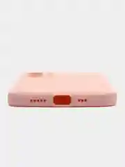 Пудровый чехол для iPhone 12 (Айфон 12), прозрачный, c защитой камеры