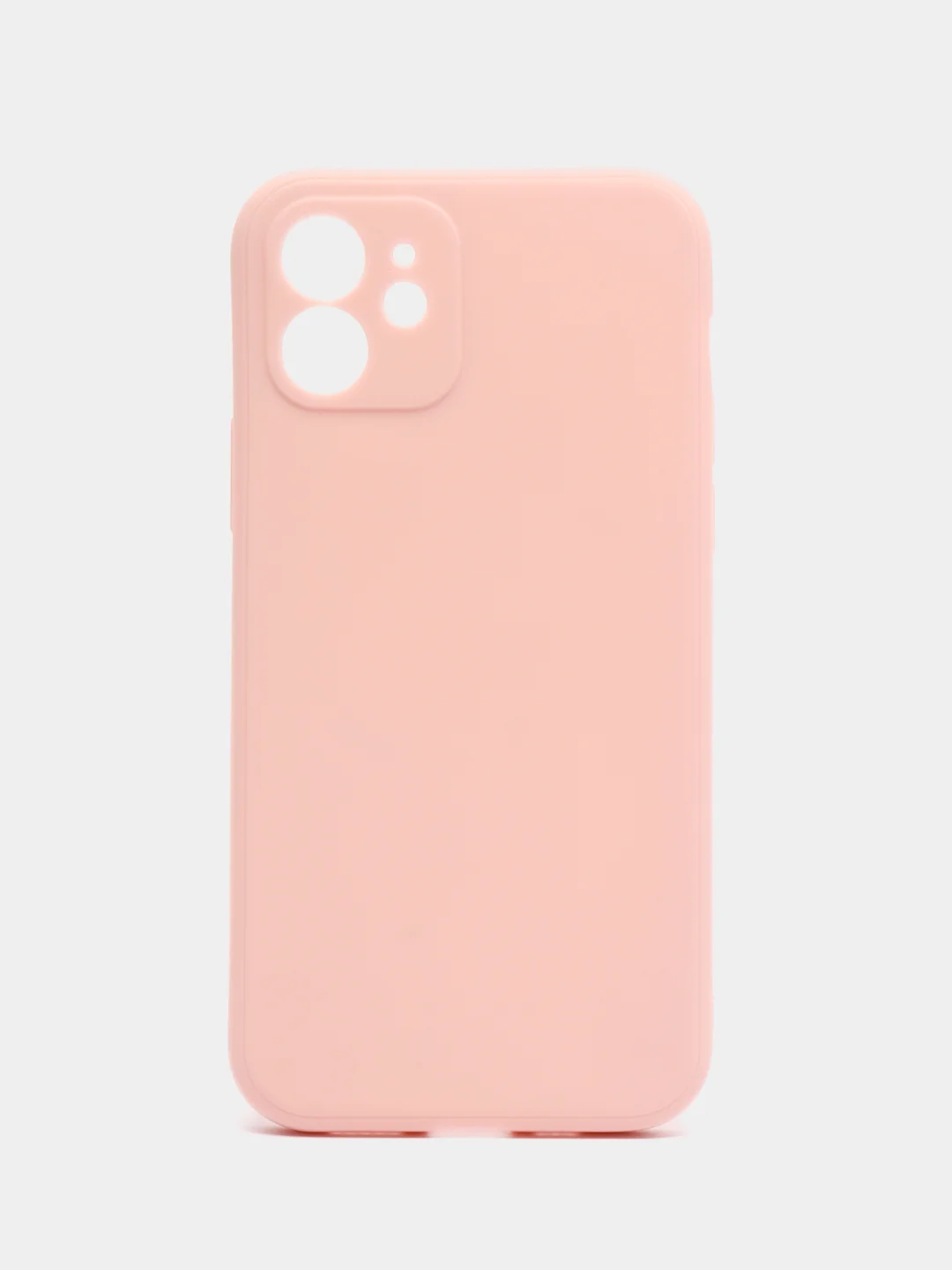 Пудровый чехол для iPhone 12 (Айфон 12), прозрачный, c защитой камеры