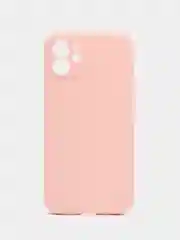 Пудровый чехол для iPhone 12 (Айфон 12), прозрачный, c защитой камеры