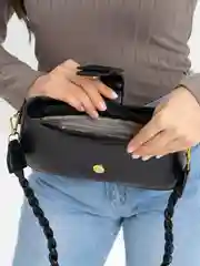 Черный сумка женская, багет