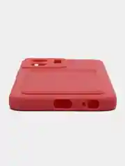 Коралловый силиконовый чехол для Vivo Y02S, c отсеком для карт