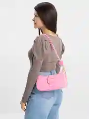 Розовый сумка женская, багет