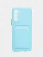 Голубой чехол для Tecno Camon 18, 18P (Техно Камон 18, 18П), силиконовый