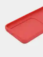 Коралловый силиконовый чехол для Infinix HOT 12i (Инфиникс Хот 12 Ай), с карманом для карт, прозрачный