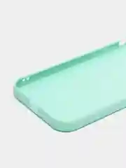 Мятный чехол для iPhone 12 (Айфон 12), прозрачный, c защитой камеры