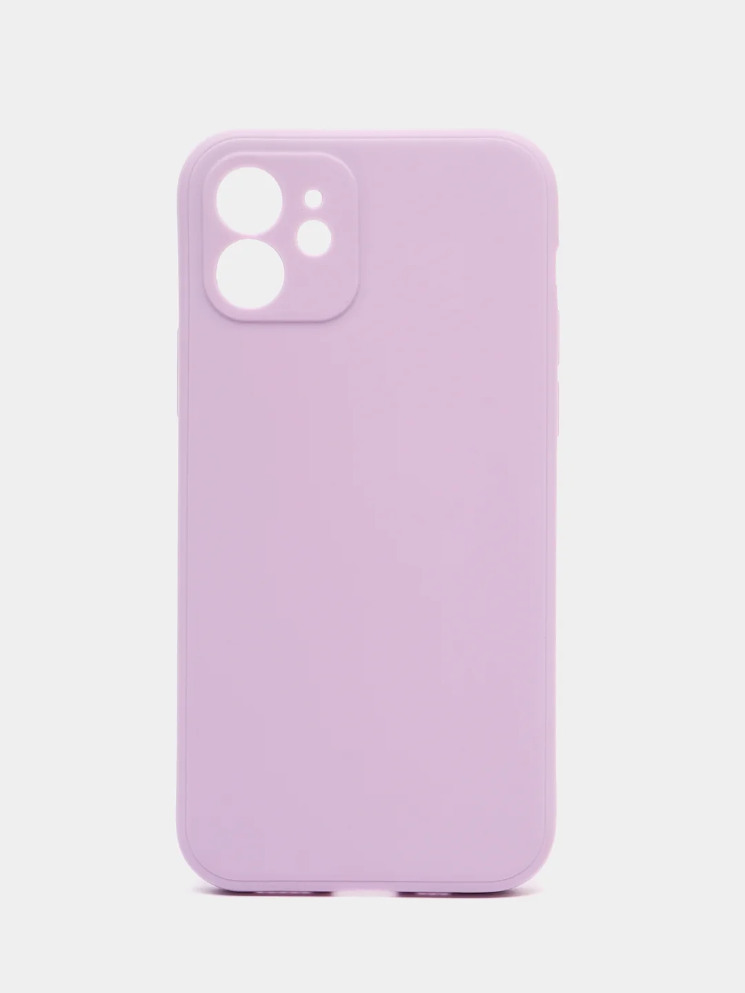 Лавандовый чехол для iPhone 12 (Айфон 12), прозрачный, c защитой камеры