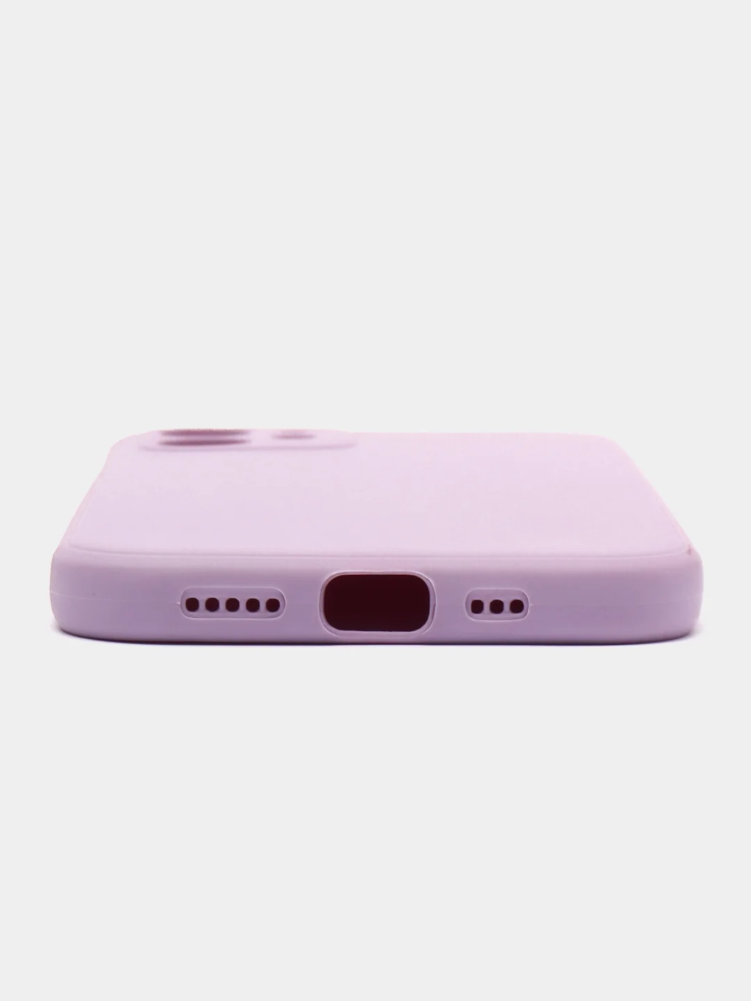 Лавандовый чехол для iPhone 12 (Айфон 12), прозрачный, c защитой камеры