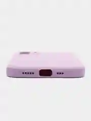 Лавандовый чехол для iPhone 12 (Айфон 12), прозрачный, c защитой камеры