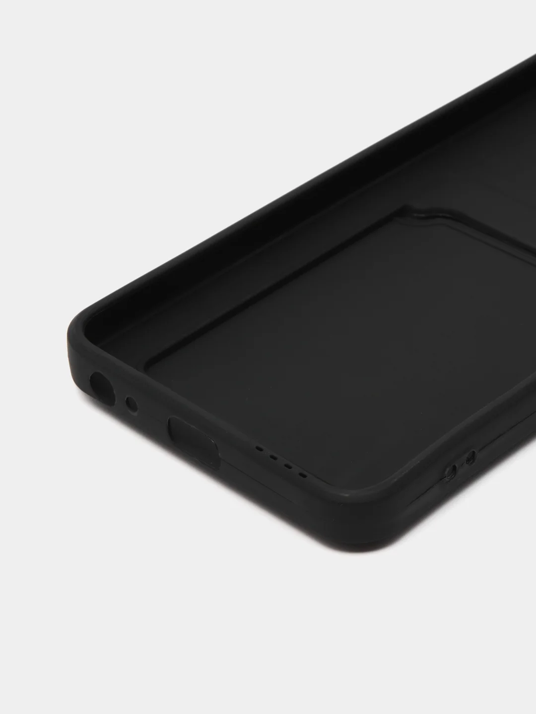 Черный чехол для Tecno Spark 10/Spark 10C (Техно Спарк 10/10С), с карманом для карт