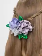 Аметистовый заколки с бантиками