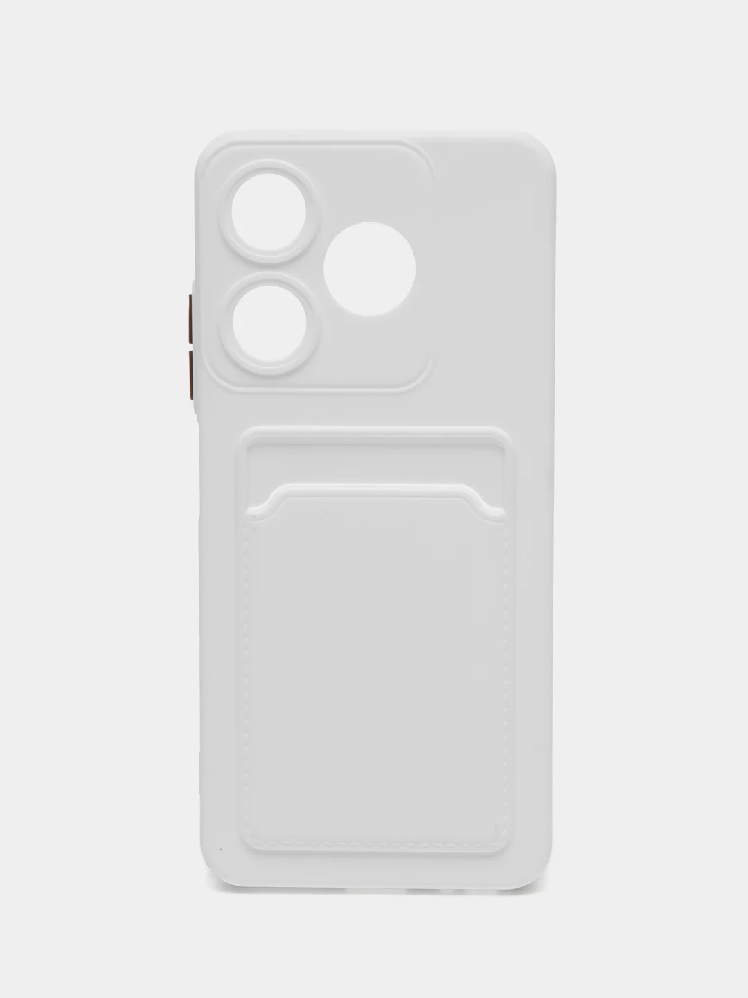 Белый чехол для Tecno Spark 10/Spark 10C (Техно Спарк 10/10С), с карманом для карт