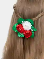 Алый заколки с бантиками