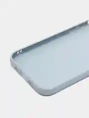 Светло-синий чехол для iPhone 12 (Айфон 12), прозрачный, c защитой камеры