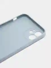 Светло-синий чехол для iPhone 12 (Айфон 12), прозрачный, c защитой камеры