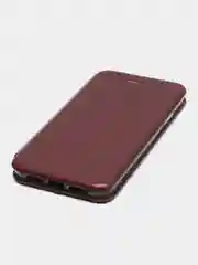 Бордовый чехол-книжка для iPhone 11, Айфон 11, экокожа