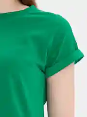 Зеленый футболка женская базовая